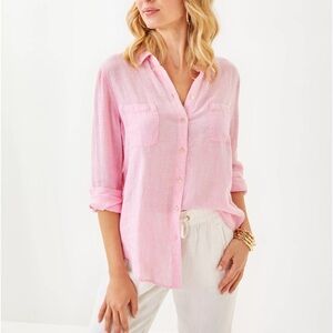 Lilly Pulitzer Women's Pink Button-Up Shirt
